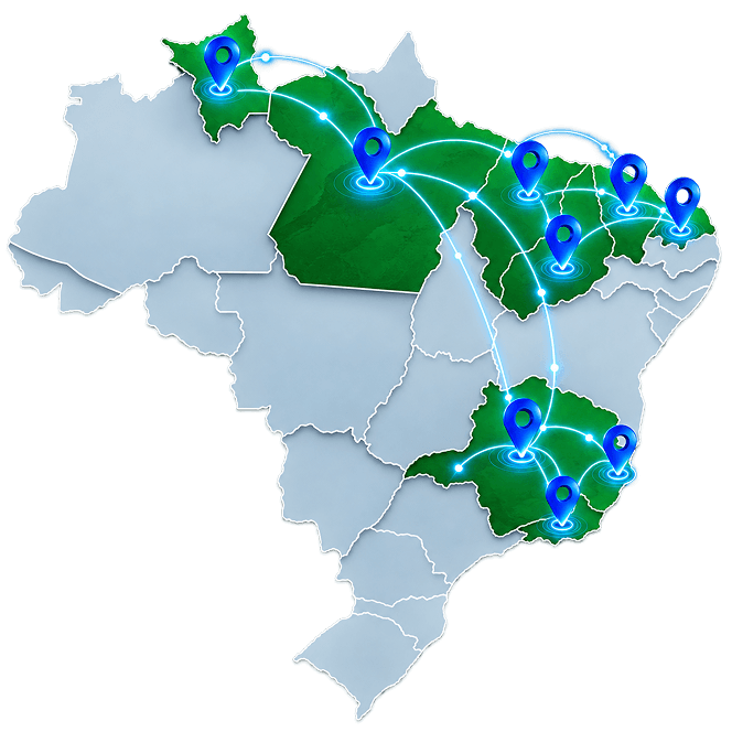 Mapa de Área Atuação - Jtel
